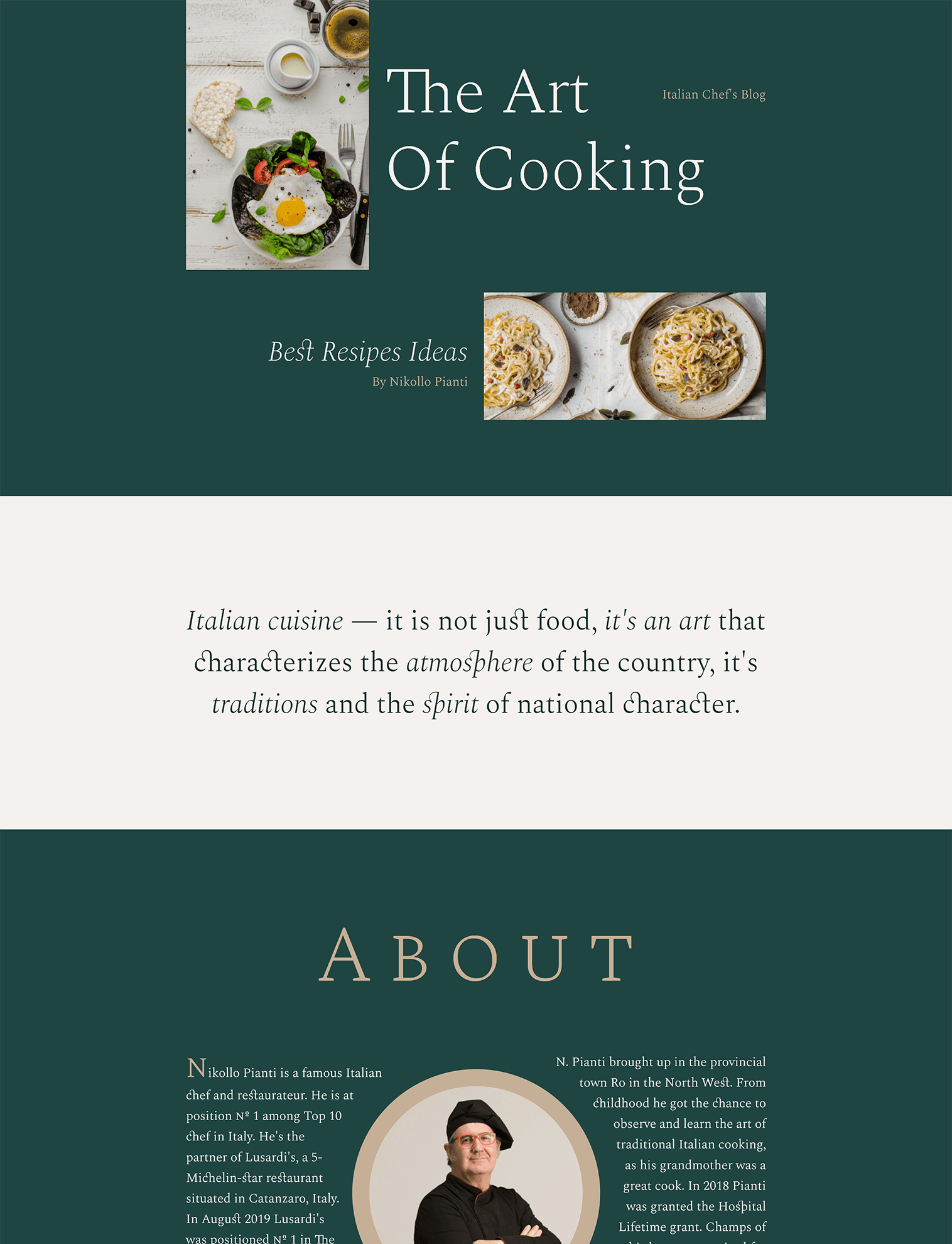 Скриншот приложения Art of cooking