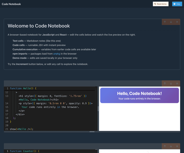 Обложка проекта Code Notebook
