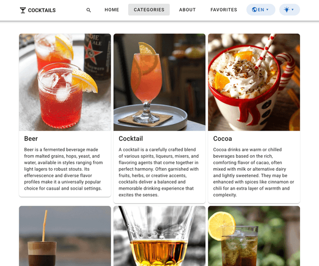 Обложка проекта Cocktails