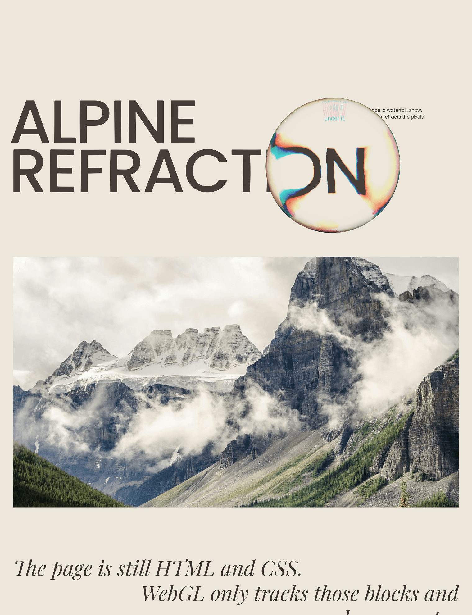 Скриншот приложения Alpine Refraction